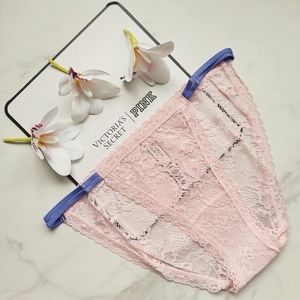 NWOT VICTORIA'S SECRET THE LACIE PAISLEY LACE BIKINI PANTY IN PRETTY BLOSSOM SMA